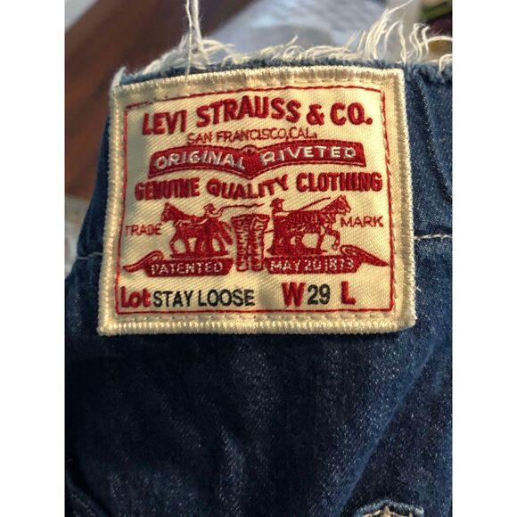 Levi's Free People Stay Loose Distressed Fringe Straight Leg Jeans, size 29 - Picture 2 of 5